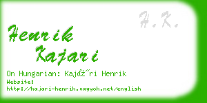 henrik kajari business card